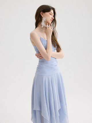 Clair Shirring Long Dress