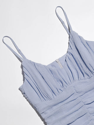 Clair Shirring Long Dress