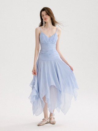 Clair Shirring Long Dress – Soft and Elegant Style