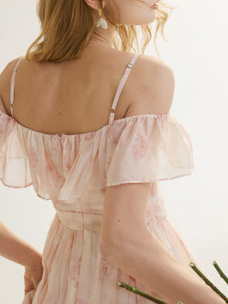 Clay Tiered Off-Shoulder Maxi Dress