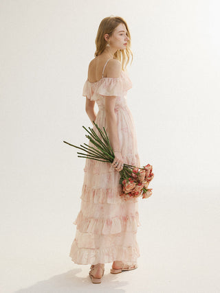 Clay Tiered Off-Shoulder Maxi Dress