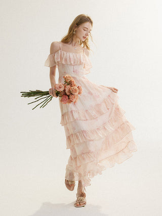 Clay Tiered Off-Shoulder Maxi Dress