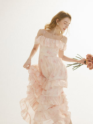 Clay Tiered Off-Shoulder Maxi Dress