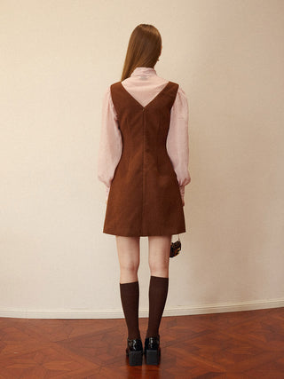 Cocoa V neck Mini Dress