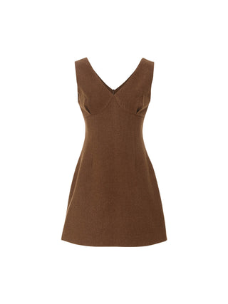 Cocoa V neck Mini Dress