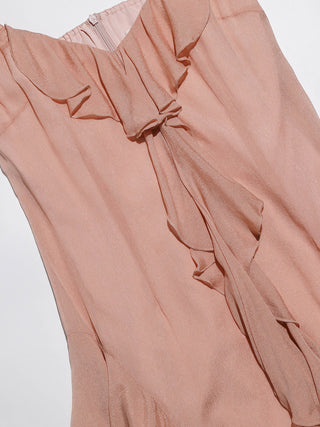 Coral Pink Ruffle Mini Dress