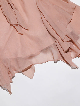 Coral Pink Ruffle Mini Dress