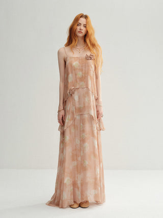 Corsage Layer Maxi Dress