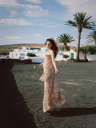 Corsage Layer Maxi Dress
