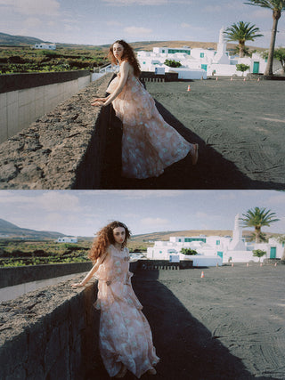 Corsage Layer Maxi Dress