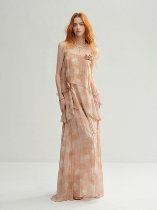 Corsage Layer Maxi Dress