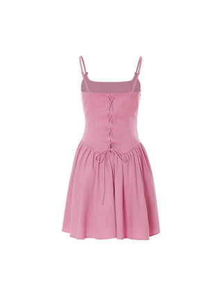 Cotton Candy Strap Mini Dress Pink