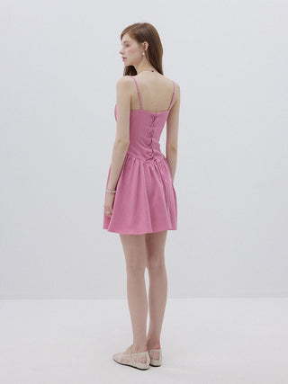 Cotton Candy Strap Mini Dress Pink