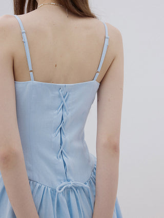 Cotton Candy Strap Mini Dress Sky Blue