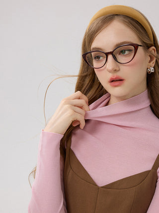 Cozy Turtleneck Top Pink