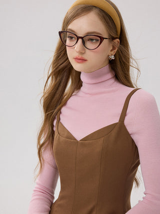 Cozy Turtleneck Top Pink