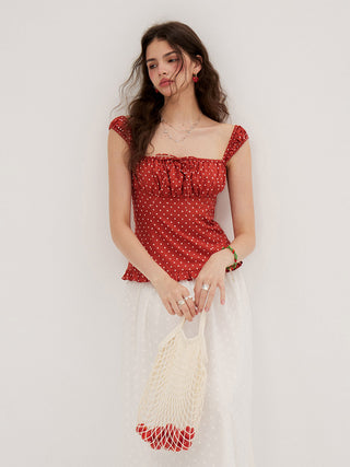 Crimson Dot Top