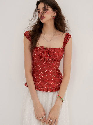 Crimson Dot Top