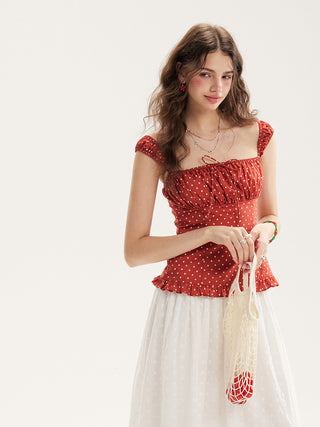Crimson Dot Top