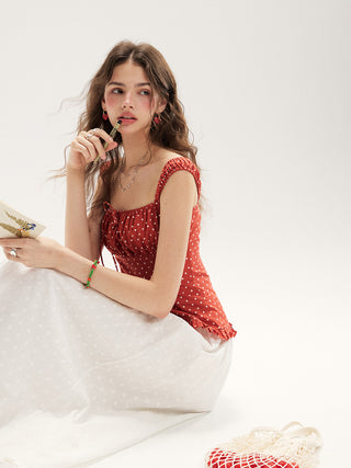 Crimson Dot Top