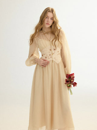 D’Elia Chiffon Maxi Dress