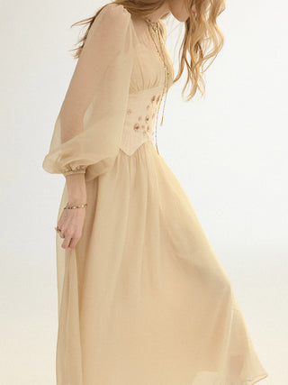 D’Elia Chiffon Maxi Dress