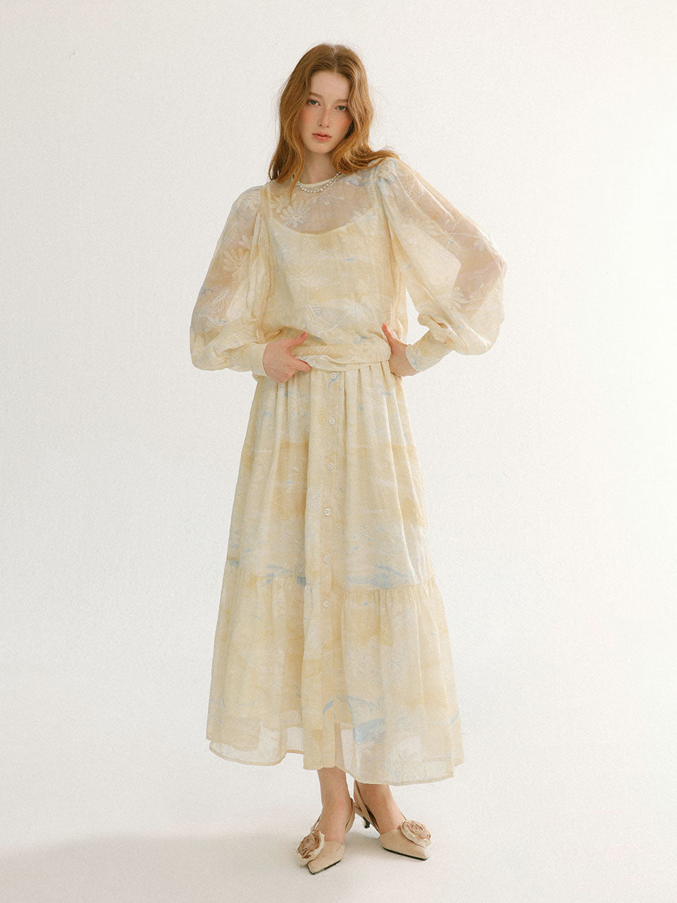 ★Since Then★ Dandelion skirt set Dandelion Skirt Set – Effortlessly Elegant Spring Look