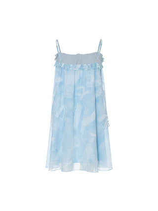 Dear Blue Ruffle Mini Dress