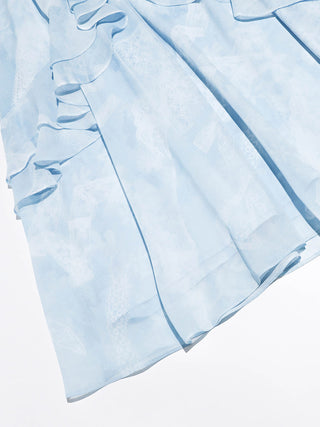 Dear Blue Ruffle Mini Dress