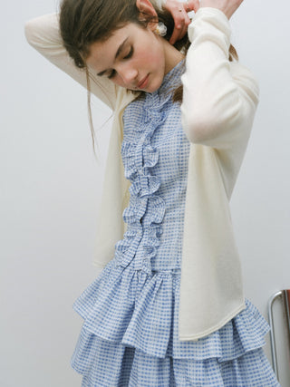 Dear Pocket Wool Cardigan White