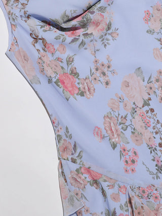 Delphinium Ruffle Maxi Dress