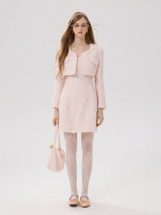 Dewy Rose Tweed Set