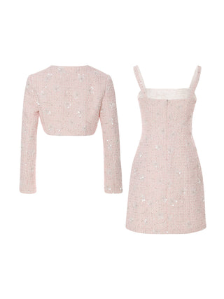 Dewy Rose Tweed Set