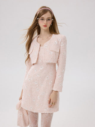 Dewy Rose Tweed Set
