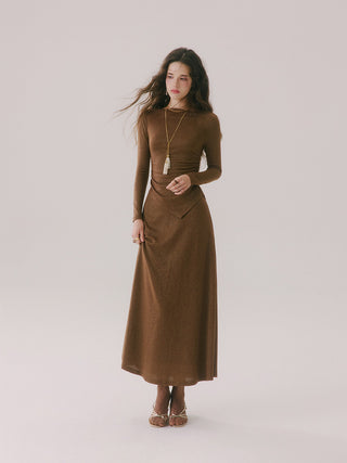 Dorvelle Glitter Maxi Skirt