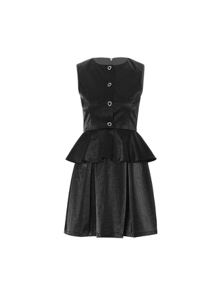 Ebony Peplum Mini Dress