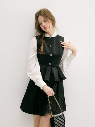 Ebony Peplum Mini Dress