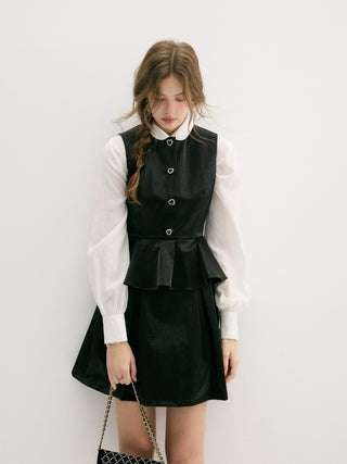 Ebony Peplum Mini Dress