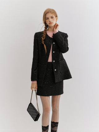 Eclat Tweed Mini Skirt