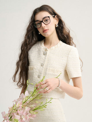 Ecru Tweed Jacket