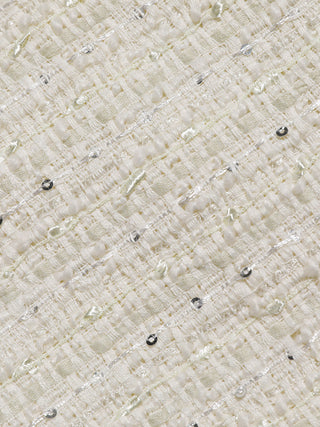 Ecru Tweed Mini Skirt