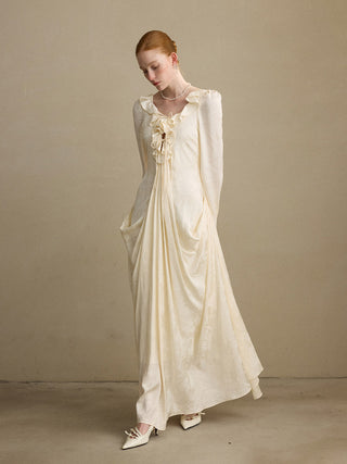 Edelweiss Jacquard Long Dress for a special event