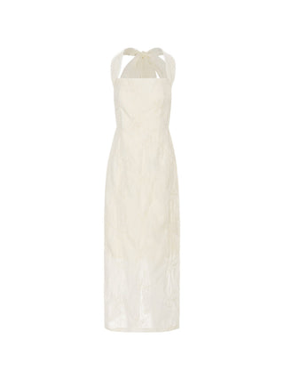 Elegant Back Ribbon Long Dress