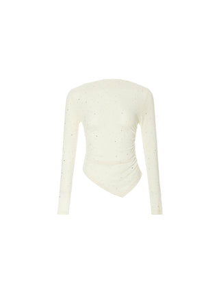 Elienne Beaded Shirring Top