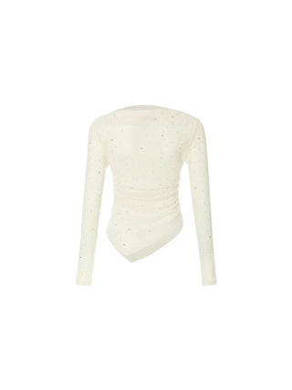 Elienne Beaded Shirring Top
