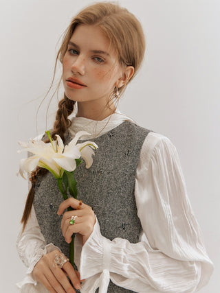 Elodie Ribbon Tie Blouse