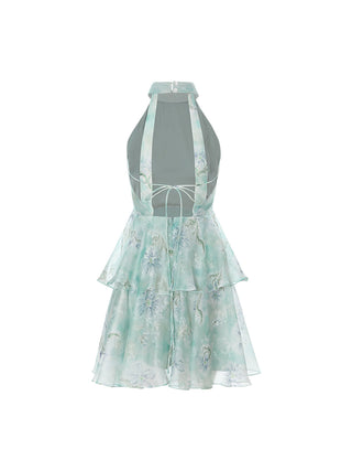 Emerald Ruffle Mini Dress