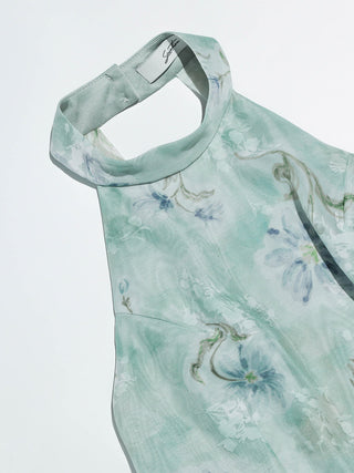Emerald Ruffle Mini Dress