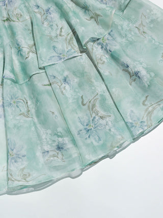 Emerald Ruffle Mini Dress