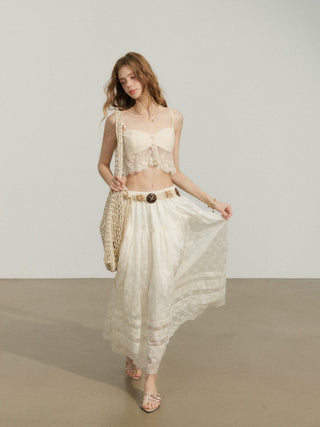 Erna Embroidery Maxi Skirt
